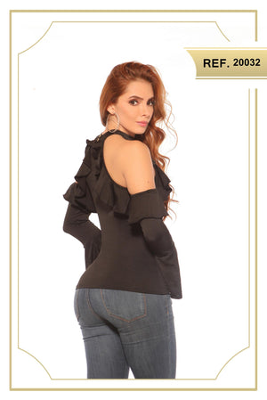 Ref. 004 -20032 APLI Blusa Manga Larga - Ropa Colombiana