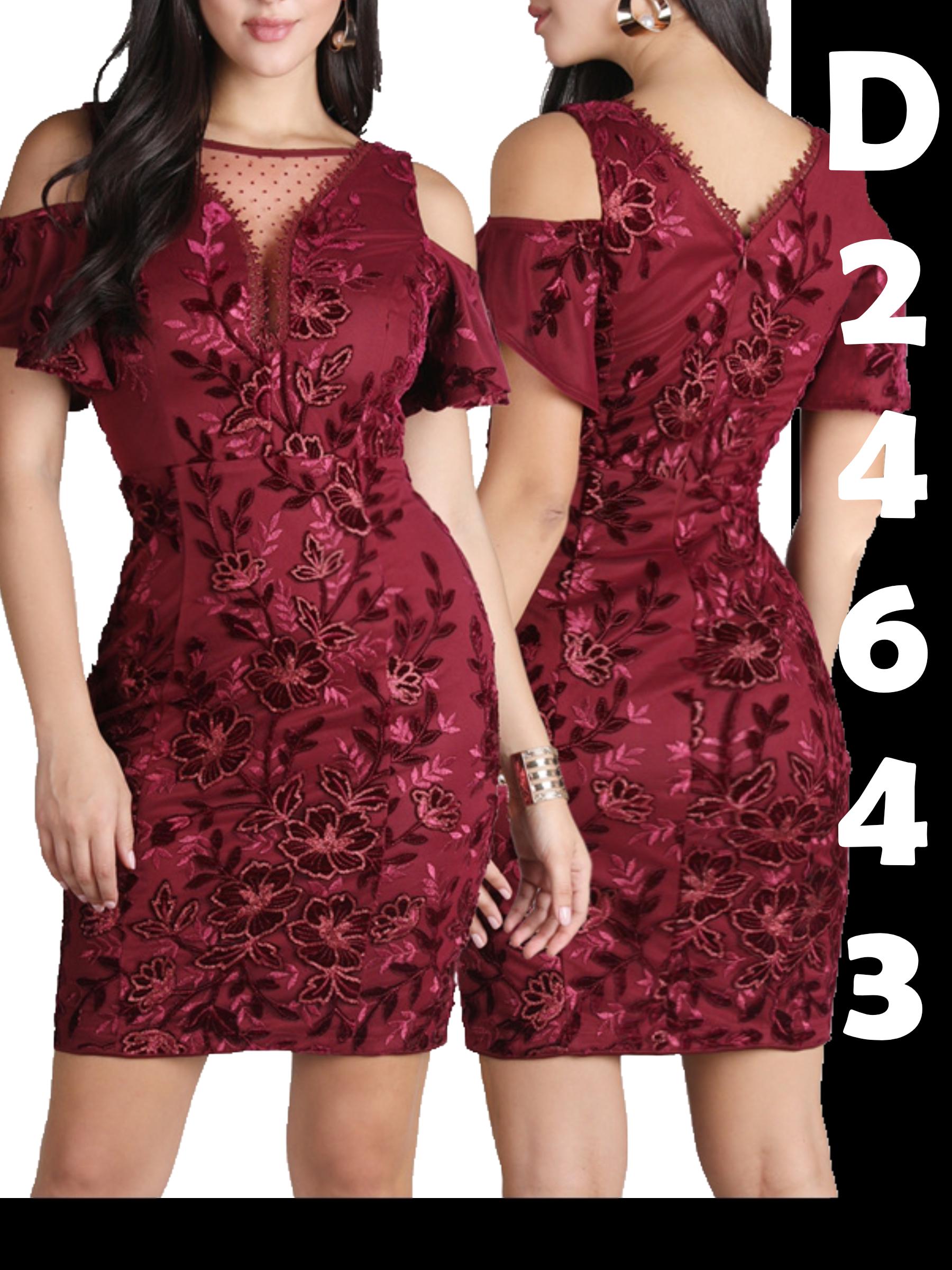 Ref. 003 -D24643 Vestido Corto Americano de Moda para Dama, diseño exclusivo - Ropa Colombiana