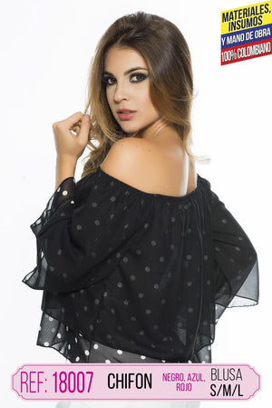 Ref. 004 -18007 BLUSA COLOMBIANA DAMA - Ropa Colombiana