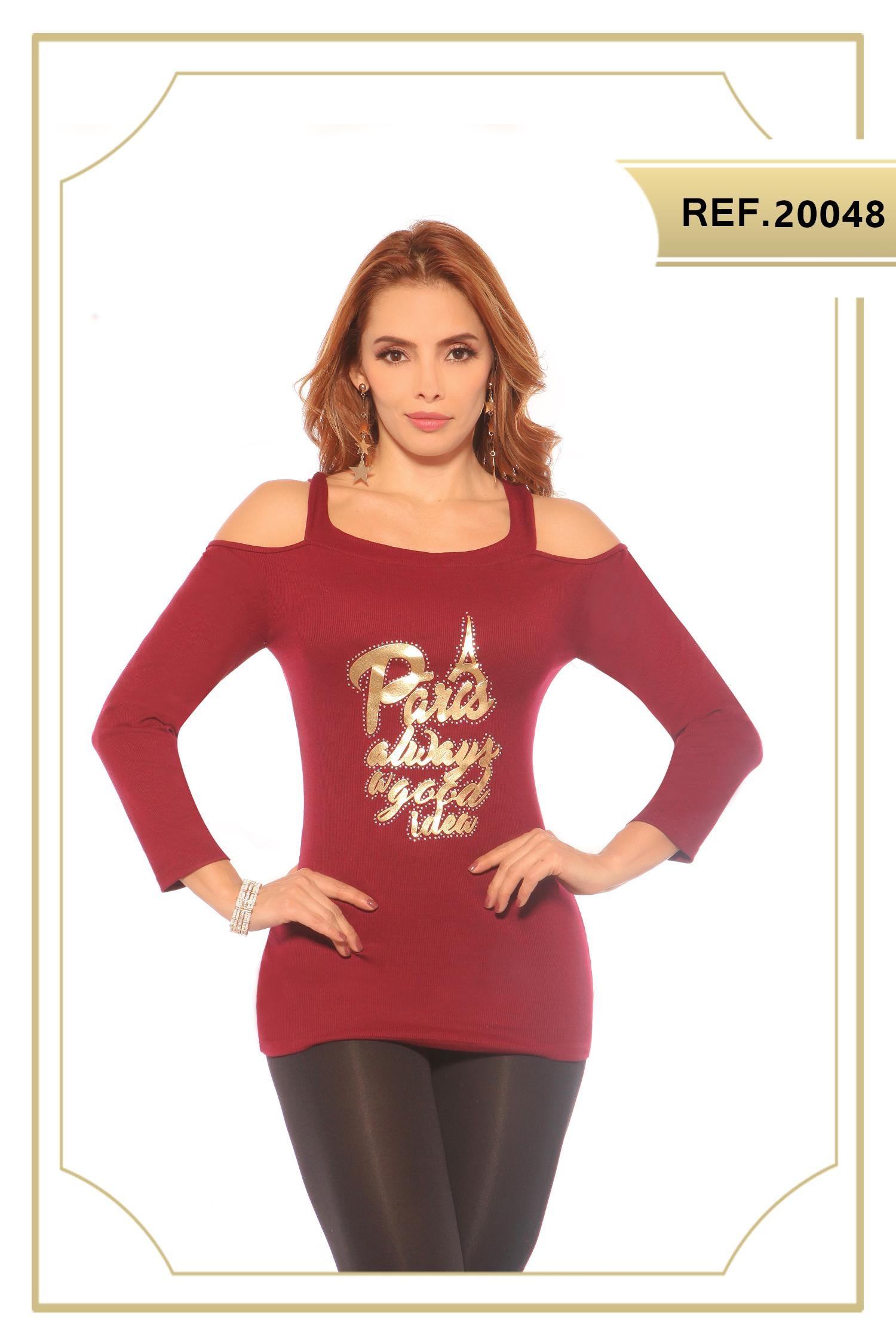 Ref. 004 -20048 Blusa de Moda Cereza - Ropa Colombiana