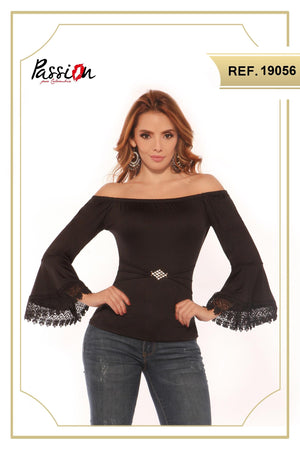 Ref. 004 -19056 BLUSA COLOMBIANA MANGA LARGA - Ropa Colombiana