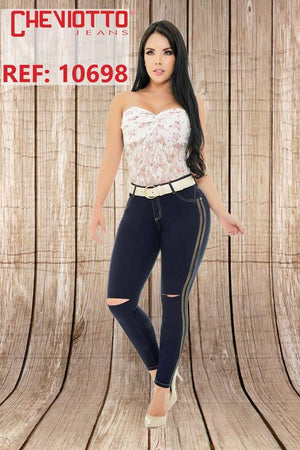 Ref. 001 -10698 jeans de moda levantacola - Ropa Colombiana