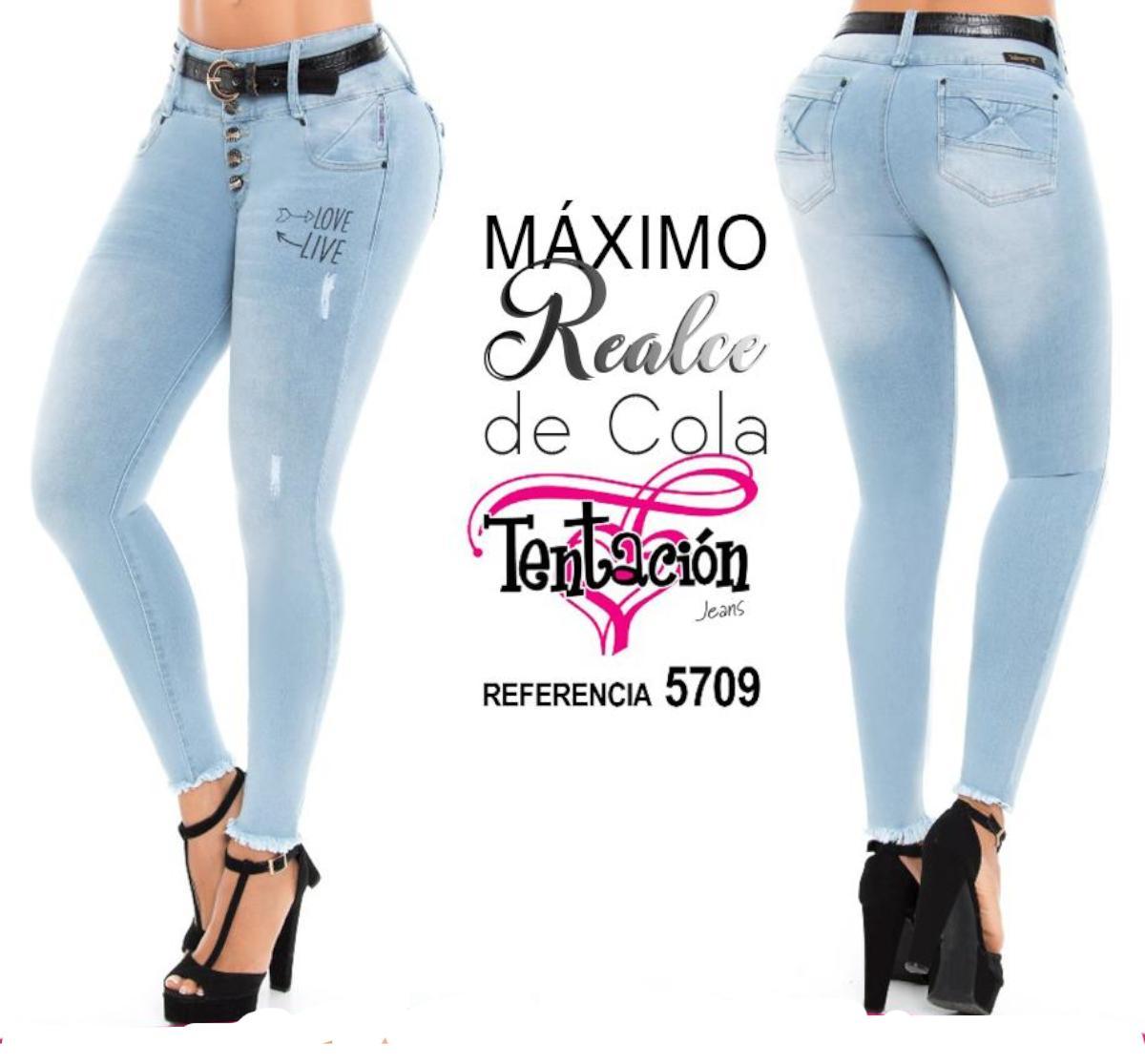 Ref. 041 -5709 Light Blue Colombian Women's Jean with Pockets, Butt Lifting Effect