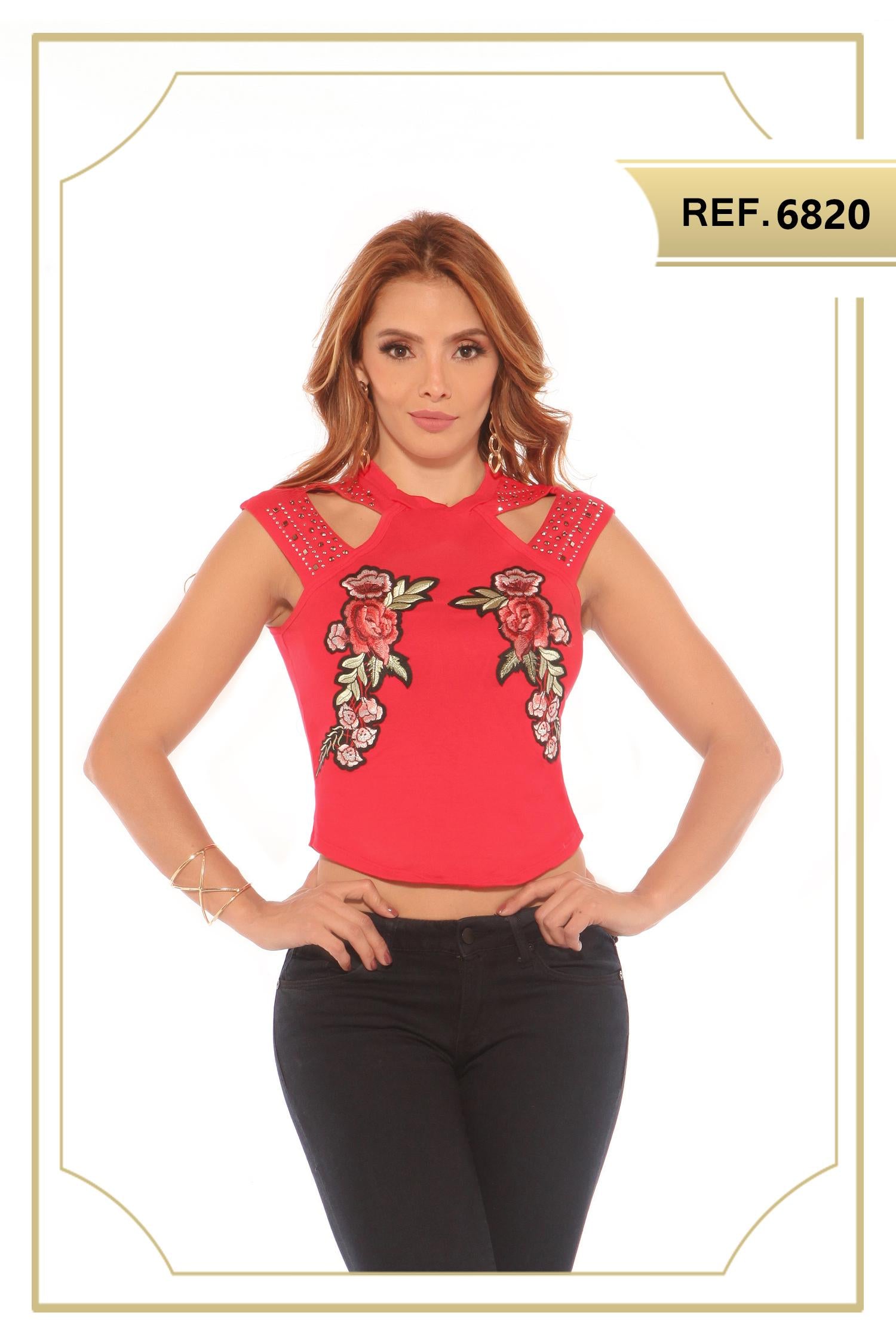 Ref. 015 -6820 BLUSA MANGA CORTA - Ropa Colombiana