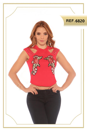 Ref. 015 -6820 BLUSA MANGA CORTA - Ropa Colombiana