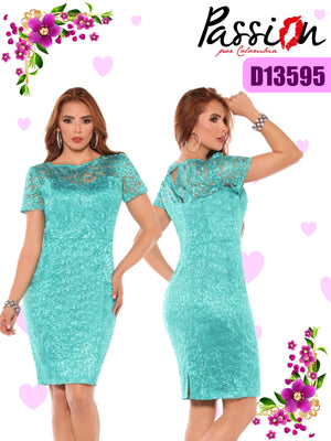 Ref. 003 -D13595 Vestido corto Ajustado Elegante - Ropa Colombiana
