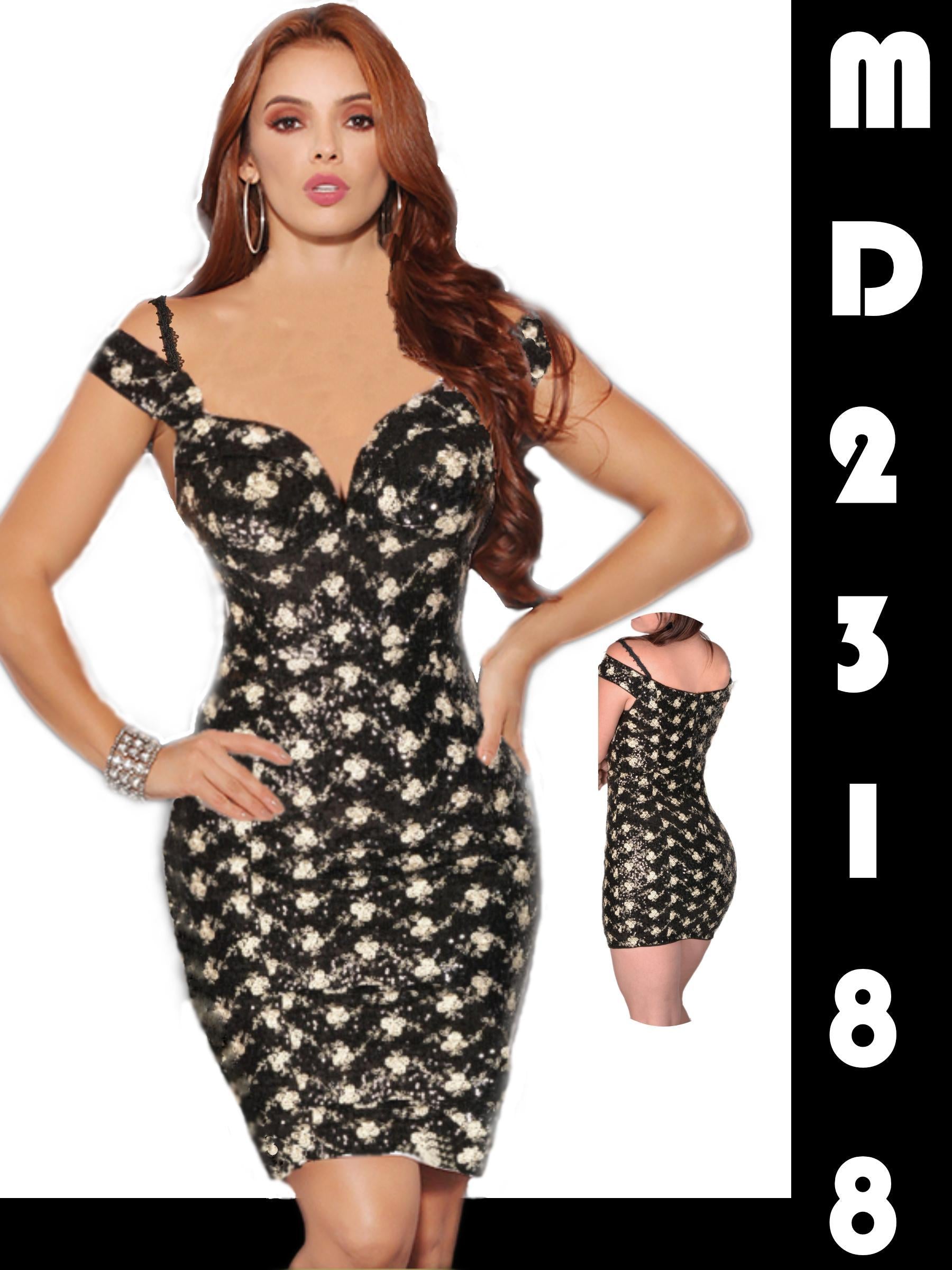 Ref. 003 -MD23188 Vestido de Fiesta Corto - Ropa Colombiana