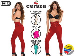 Ref. 004 -10142 LEGGINGS COLOMBIANO CEREZA - Ropa Colombiana
