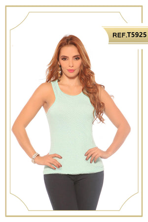 Ref. 003 -T5925A Blusa Americana - Ropa Colombiana