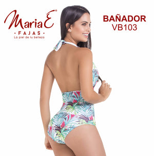 Ref. 019 -VB103 Vestido de Baño Con Faja Incluida, Control de Abdomen y Horma Perfecta - Ropa Colombiana