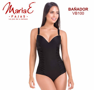 Ref. 019 -VB100 Vestido de Baño Con Control de Abdomen y Faja Interna - Ropa Colombiana