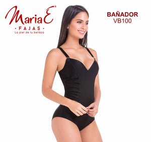 Ref. 019 -VB100 Vestido de Baño Con Control de Abdomen y Faja Interna - Ropa Colombiana