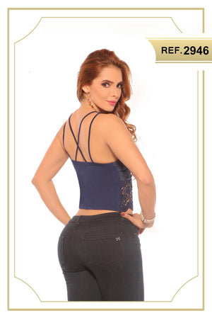Ref. 005 -2946 Blusa Crop Top - Ropa Colombiana