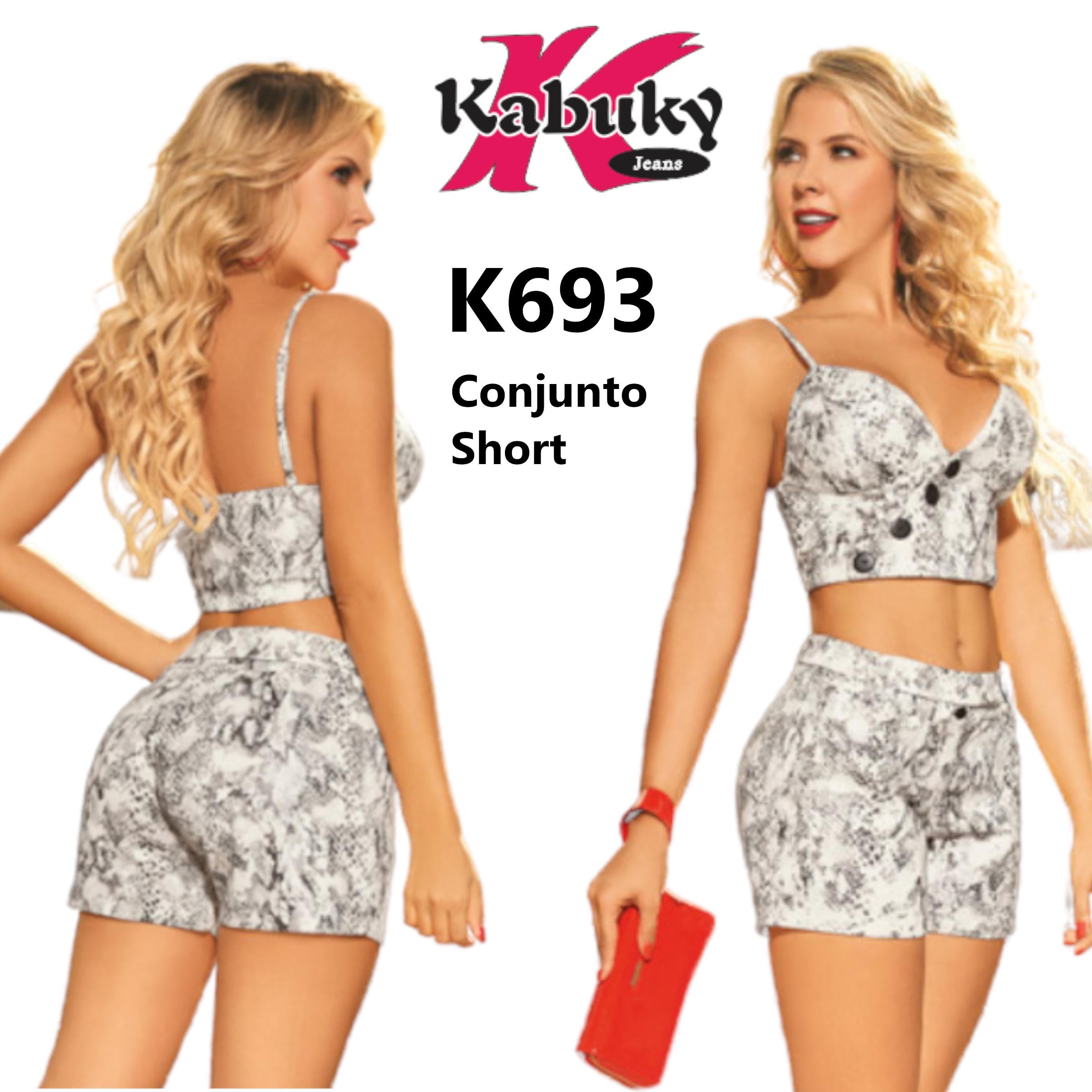 Ref. 050 -K693 Hermoso Conjunto de Short y Blusa de Verano con sensacional estampado. - Ropa Colombiana