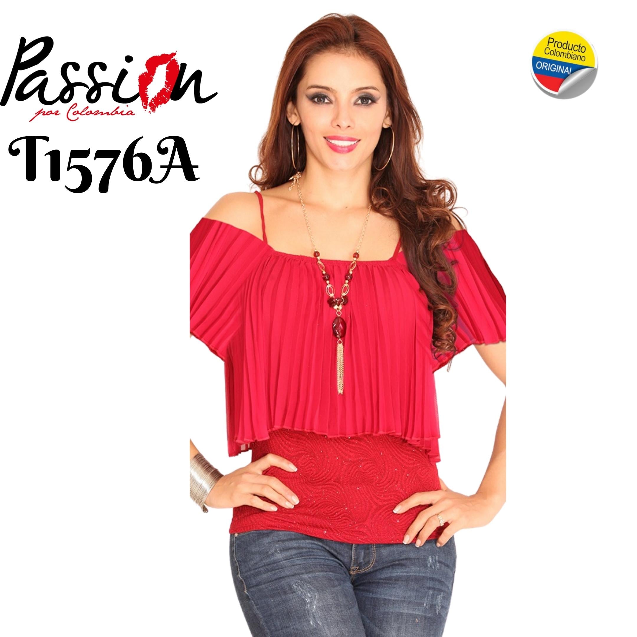 Ref. 003 -T1576A BLUSA AMERICANA - Ropa Colombiana