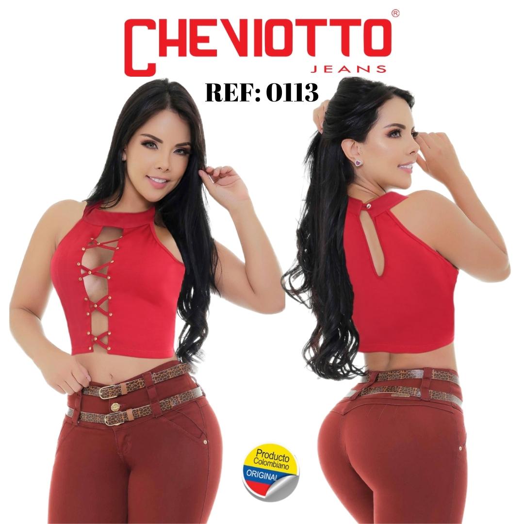 Ref. 001 -0113 BLUSA COLOMBIANA MANGA CORTA - Ropa Colombiana