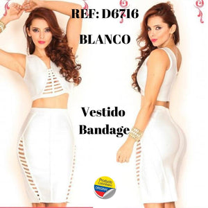 Ref. 003 -D6716A VESTIDO BANDAGE - Ropa Colombiana