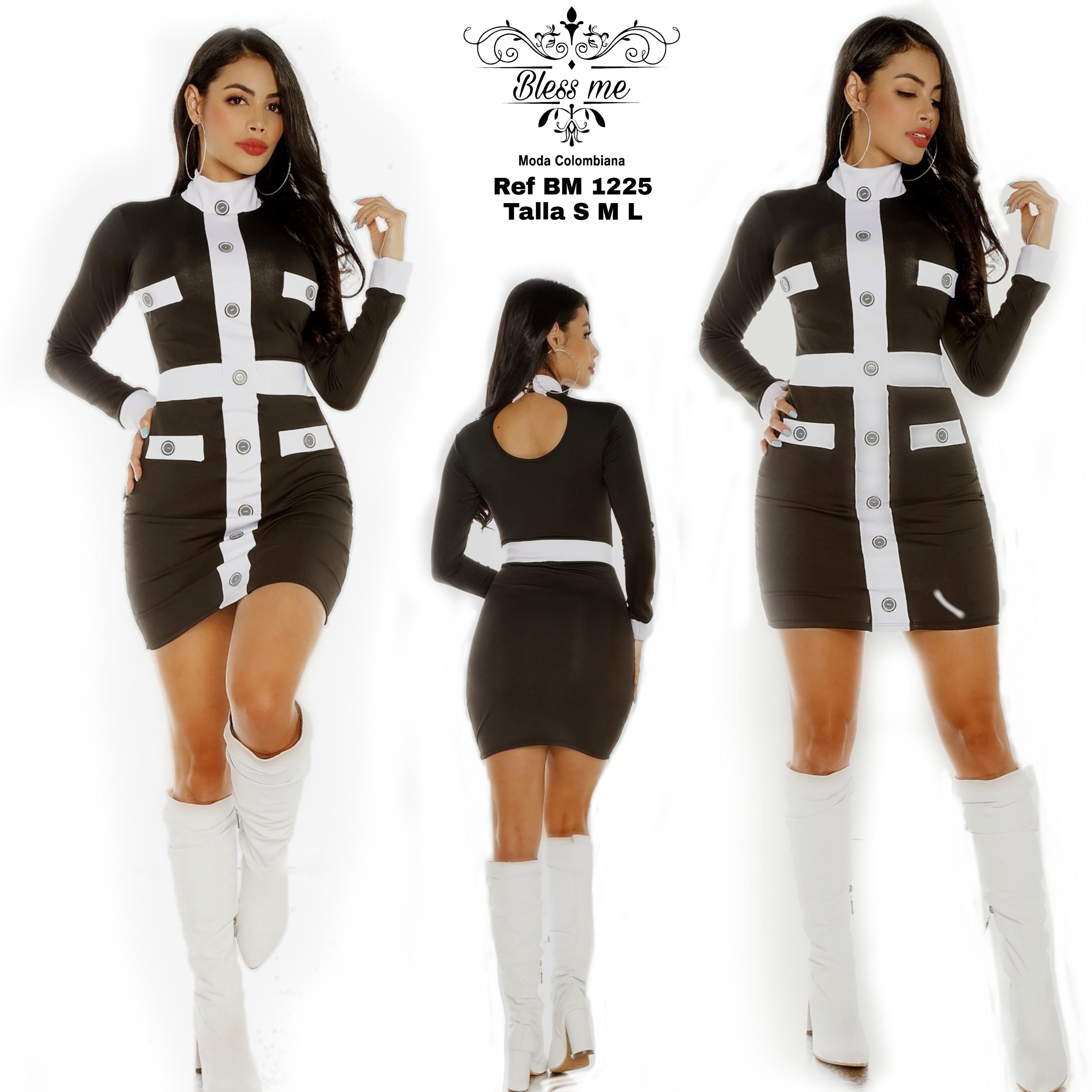 Ref. 058 -BM1225 Vestido Colombiano de Fiesta - Ropa Colombiana