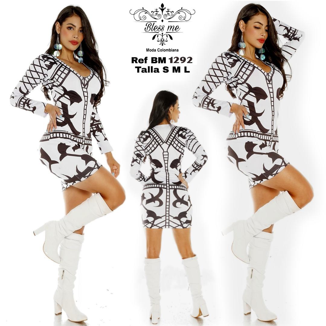 Ref. 058 -BM1292 Vestido Colombiano de Fiesta - Ropa Colombiana