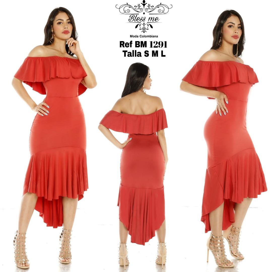 Ref. 058 -BM1291 Vestido Colombiano de Fiesta - Ropa Colombiana