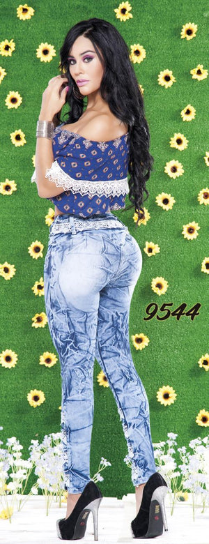 Ref. 001 -9544 Jean Levanta cola Colombiano - Ropa Colombiana