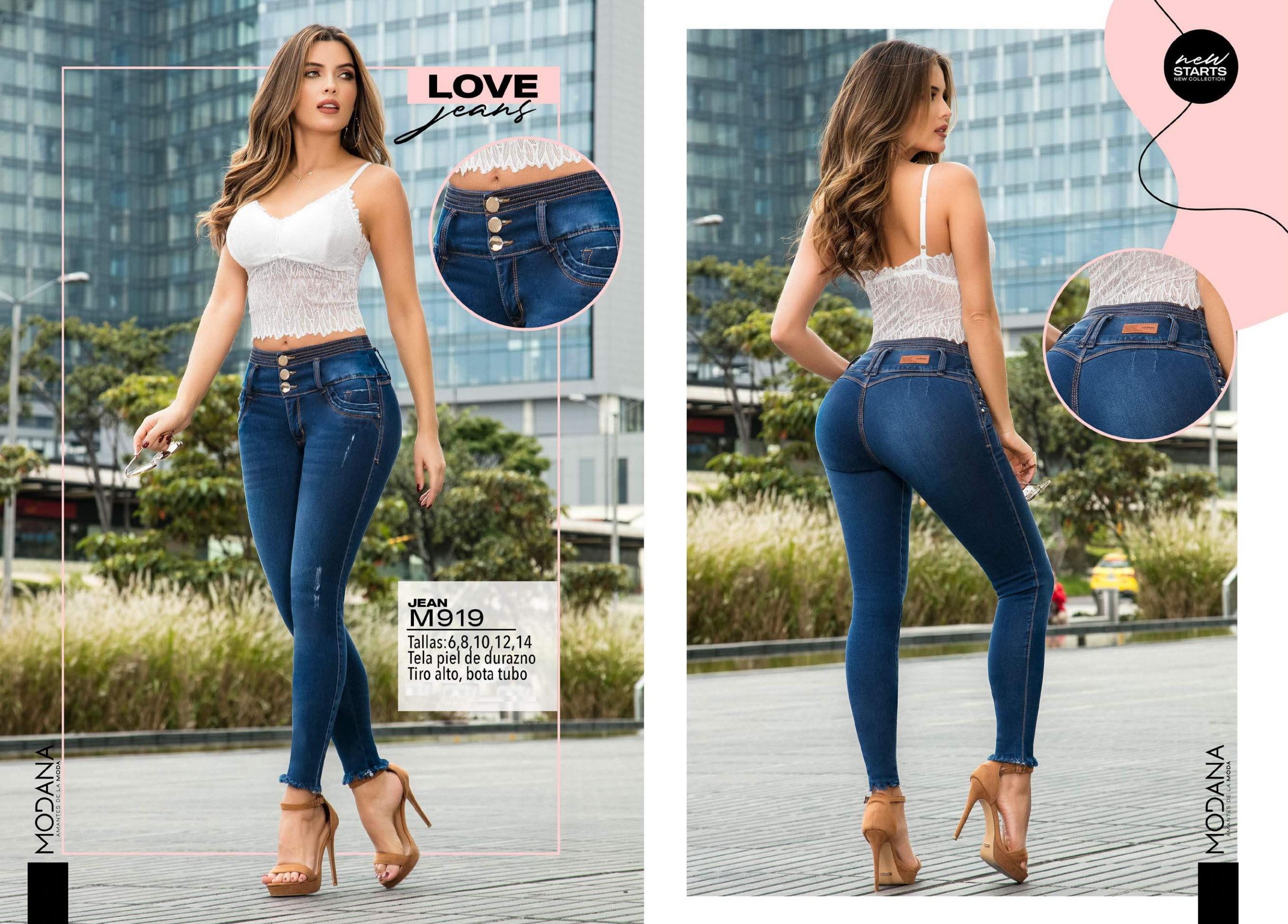 Ref. 077 -M919 Pantalon dama push up colombiano - Ropa Colombiana