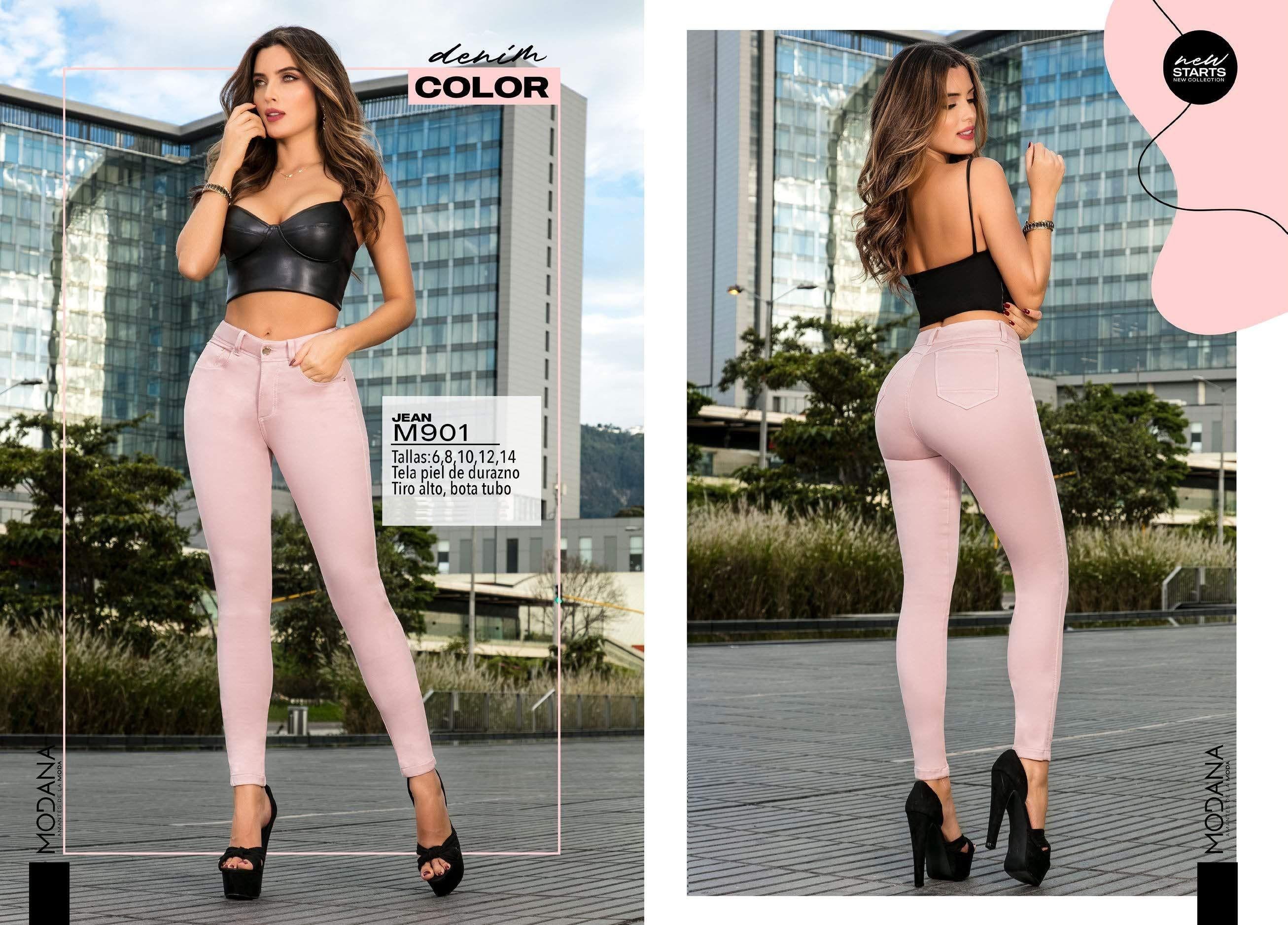 Ref. 077 -M901 Jean Push Up Colombiano con estilo - Ropa Colombiana