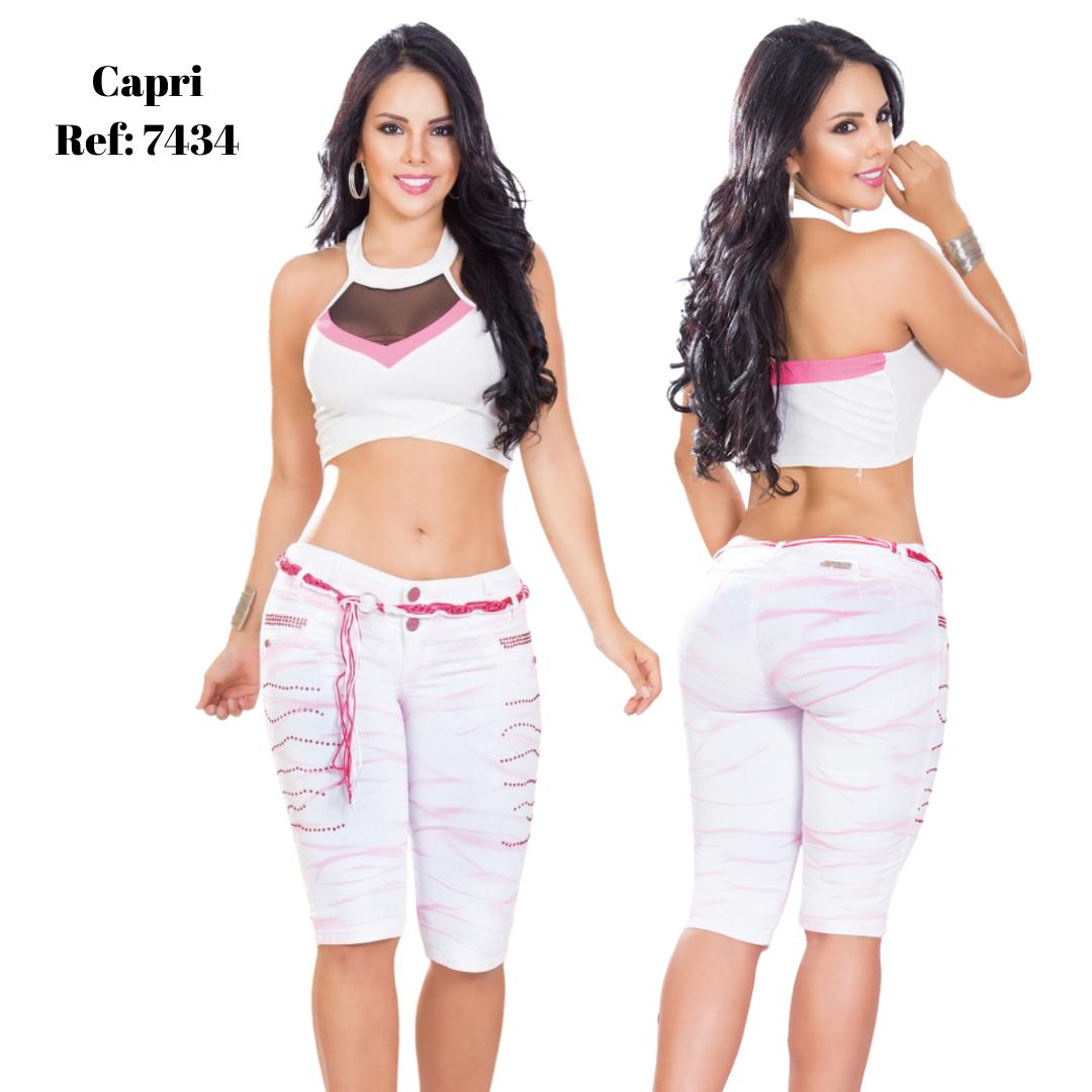 Ref. 001 -7434 Capri Colombiano Levantacola - Ropa Colombiana