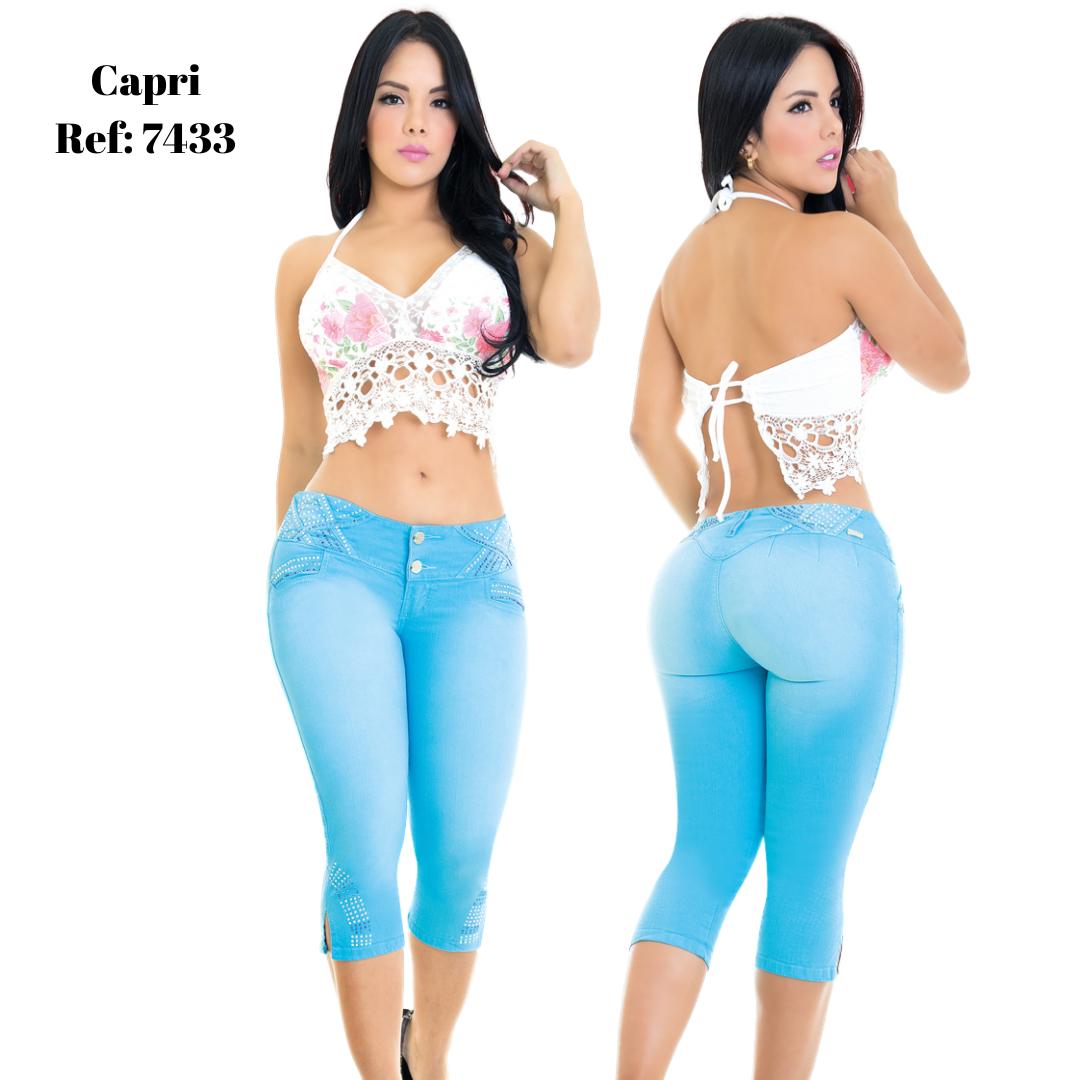 Ref. 001 -7433 Capri Colombiano Levantacola - Ropa Colombiana