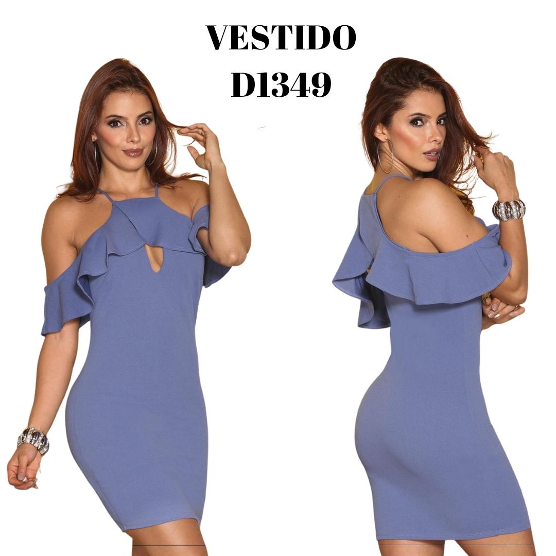 Ref. 003 -D1349 VESTIDO DE FIESTA CORTO - Ropa Colombiana