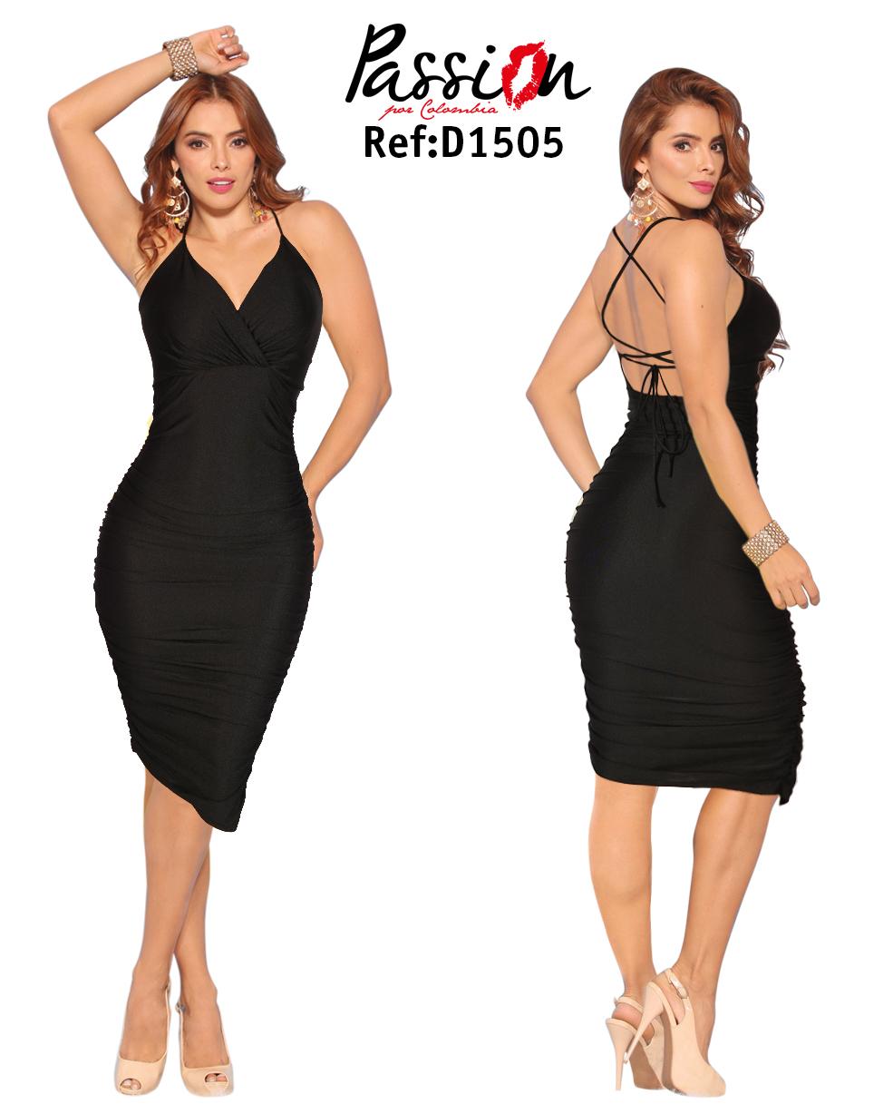 Ref. 003 -D1505 Vestido corto de fiesta - Ropa Colombiana