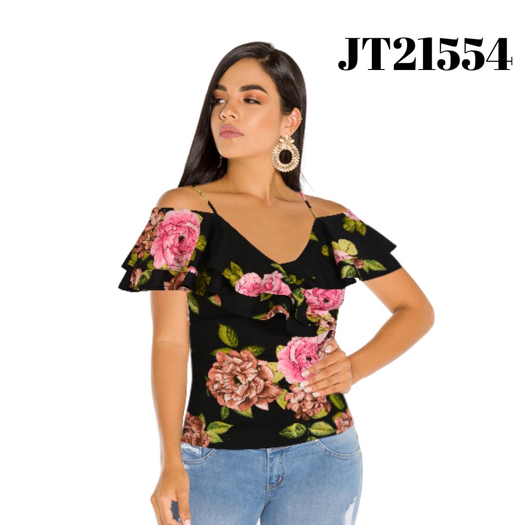 Ref. 003 -JT21554 Blusa Americana  para dama con moda unica - Ropa Colombiana
