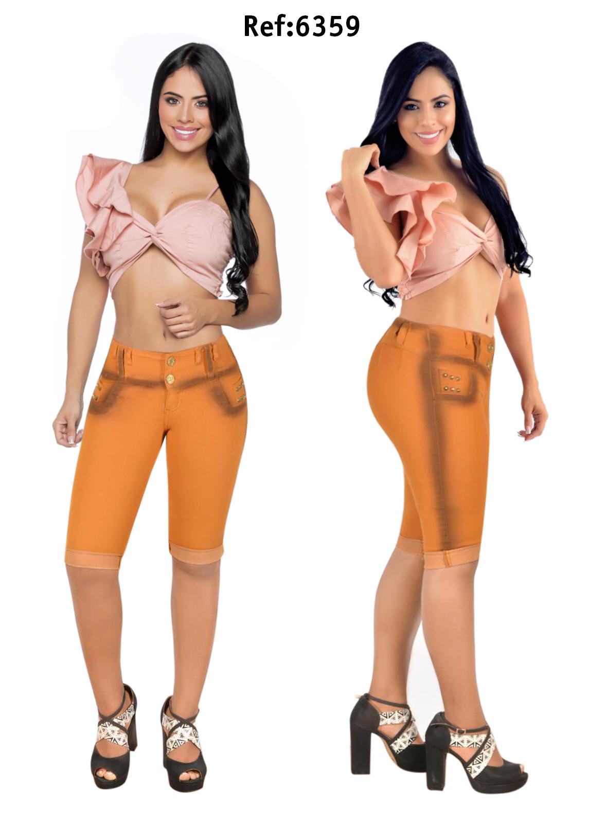 Ref. 001 -6359 Jean Capri Colombiano Levantacola - Ropa Colombiana