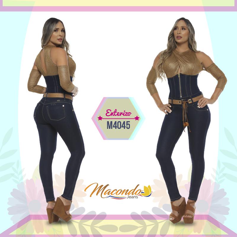 Ref. 017 -M4045 ENTERIZO LARGO JEAN COLOMBIANO