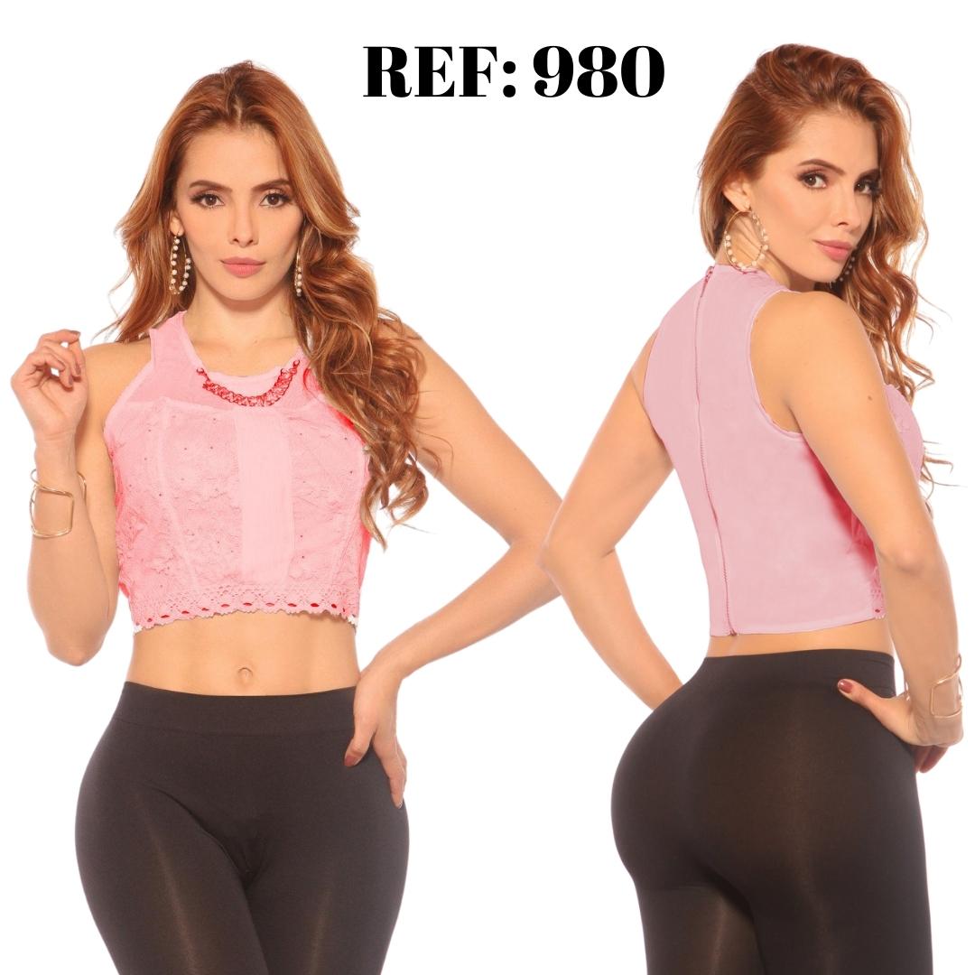 Ref. 015 -980 Blusa Crop Top - Ropa Colombiana