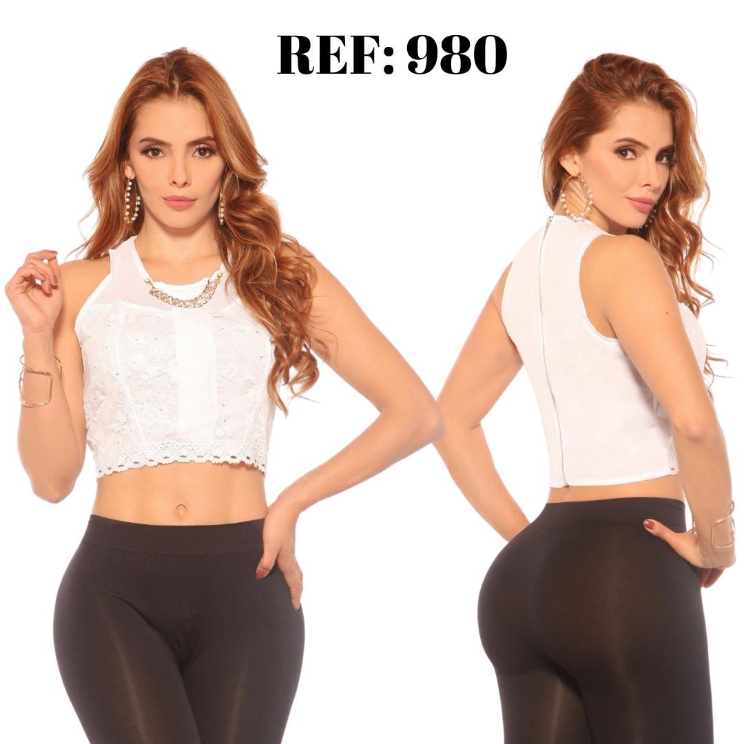 Ref. 015 -980 Blusa Crop Top - Ropa Colombiana