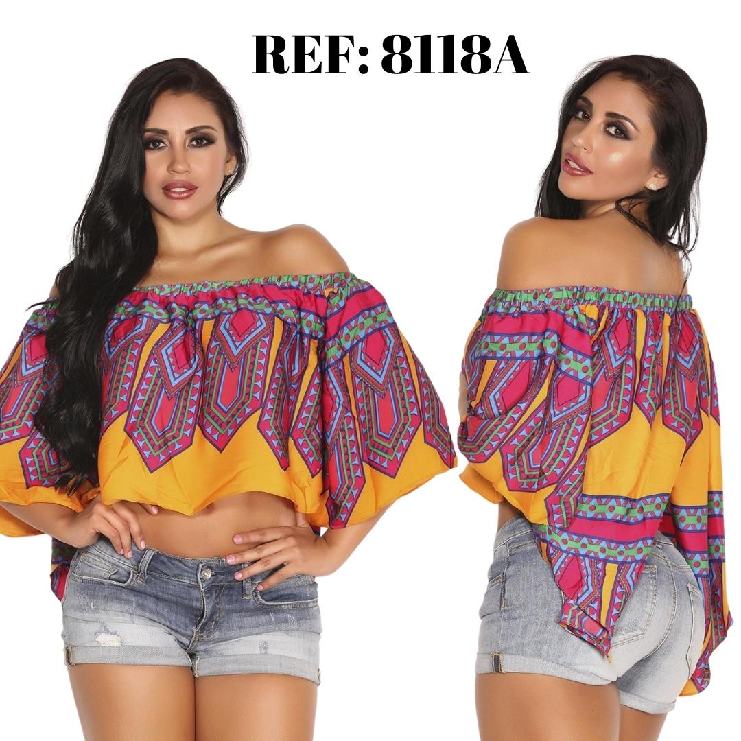 Ref. 003 -TA-8118A BLUSA SEXY - Ropa Colombiana