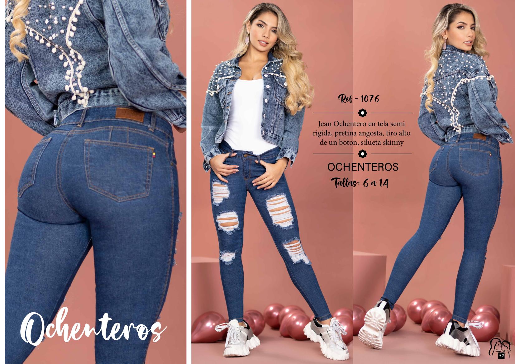 Ref. 072 -X1076 Oferta Jean de dama estilo colombiano - Ropa Colombiana