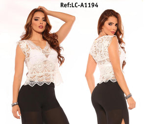 Ref. 003 -LCA1194 BLUSA MANGA CORTA - Ropa Colombiana