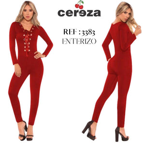 Ref. 004 -3383 Enterizo de Moda Colombiano Sensual con Mangas largas - Ropa Colombiana