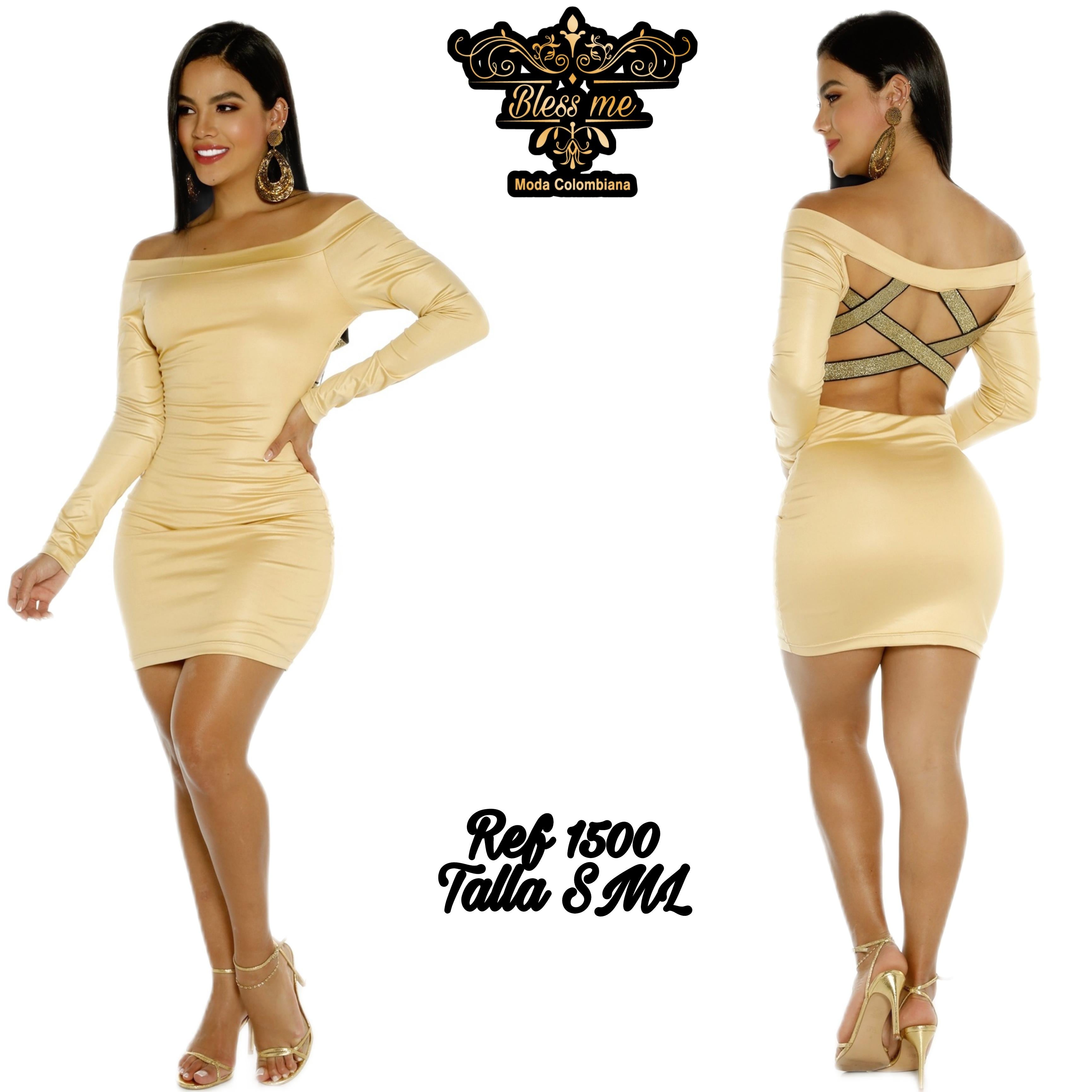 Ref. 058 -BM1500 VESTIDO DE FIESTA TEMPORADA - Ropa Colombiana