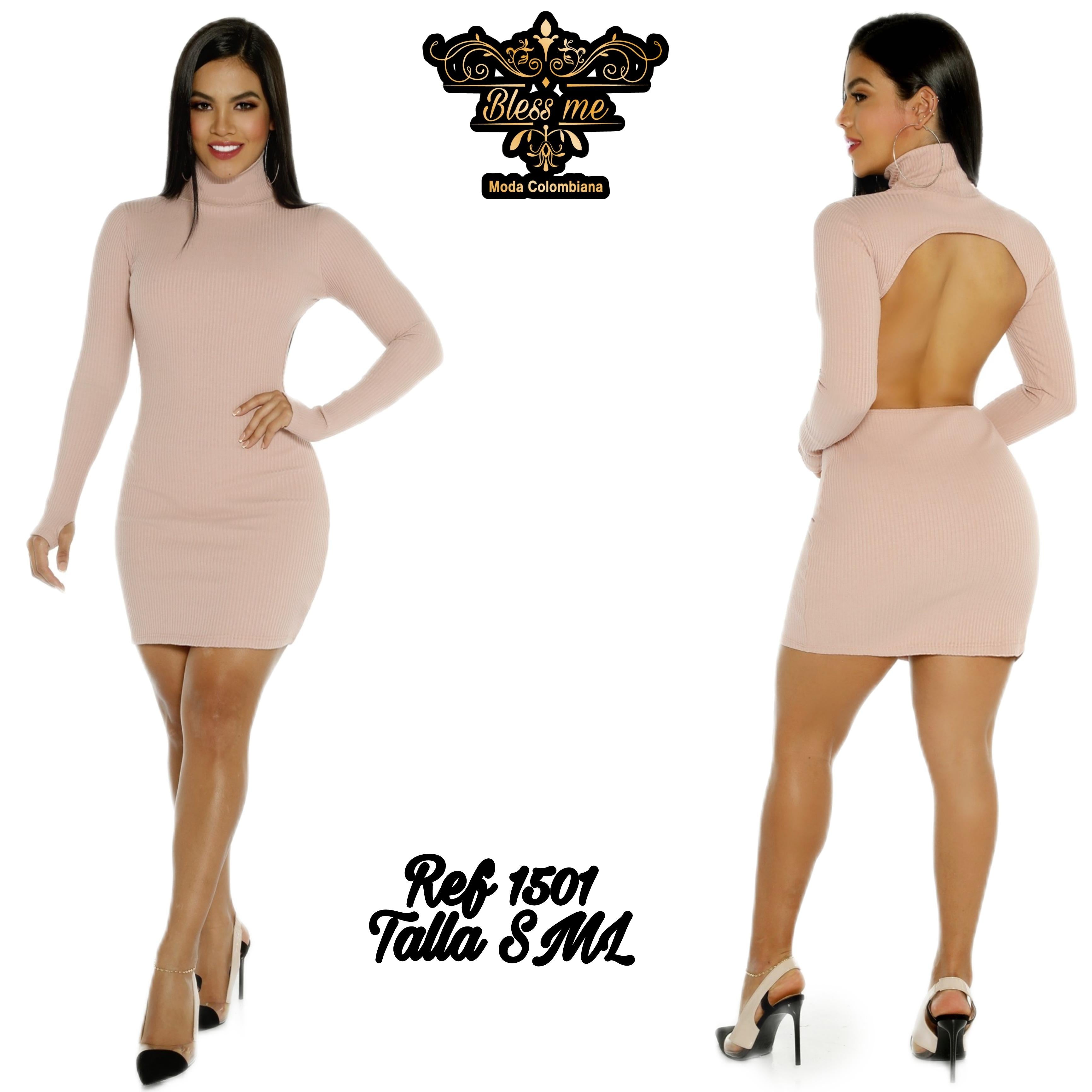 Ref. 058 -BM1501 VESTIDO DE FIESTA TEMPORADA - Ropa Colombiana