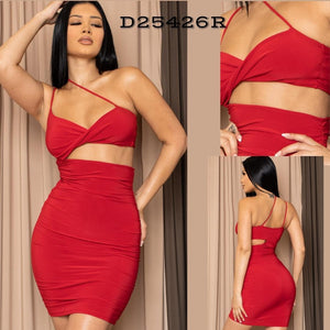 Ref. 003 -D25426G Vestido de fiesta corto - Ropa Colombiana