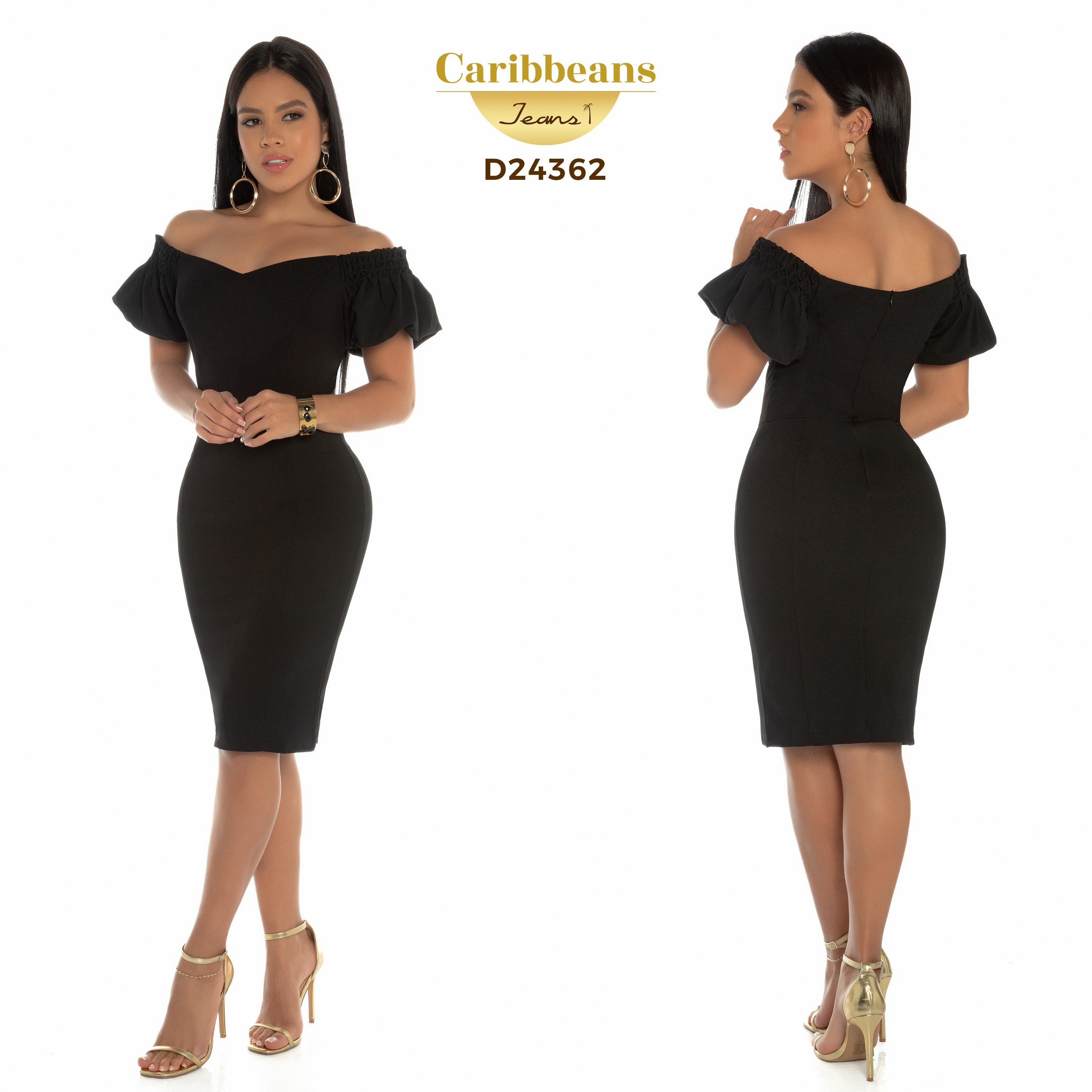 Ref. 003 -D24362 Hermoso Vestido Descotado de Fiesta - Ropa Colombiana