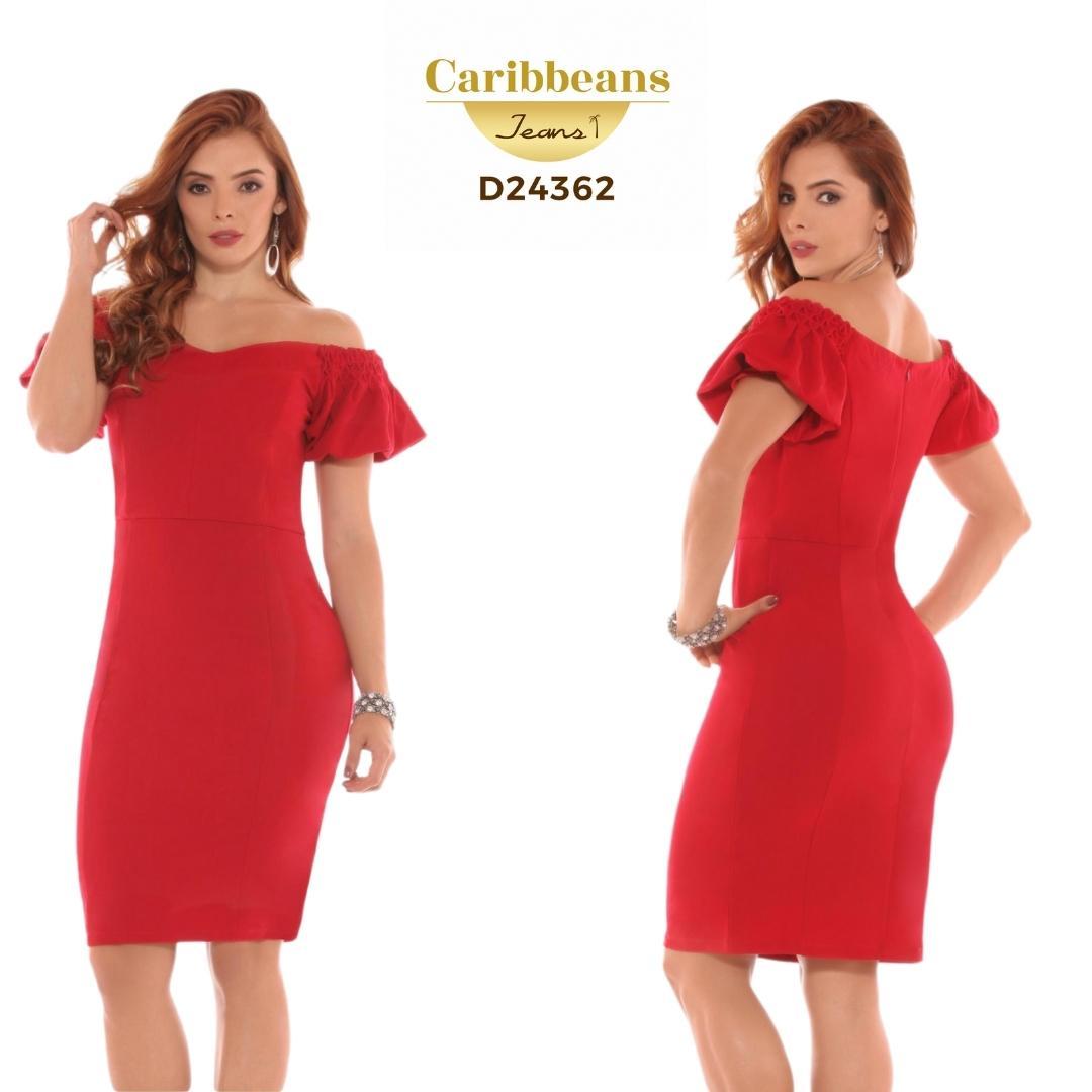 Ref. 003 -D24362 Hermoso Vestido Descotado de Fiesta - Ropa Colombiana