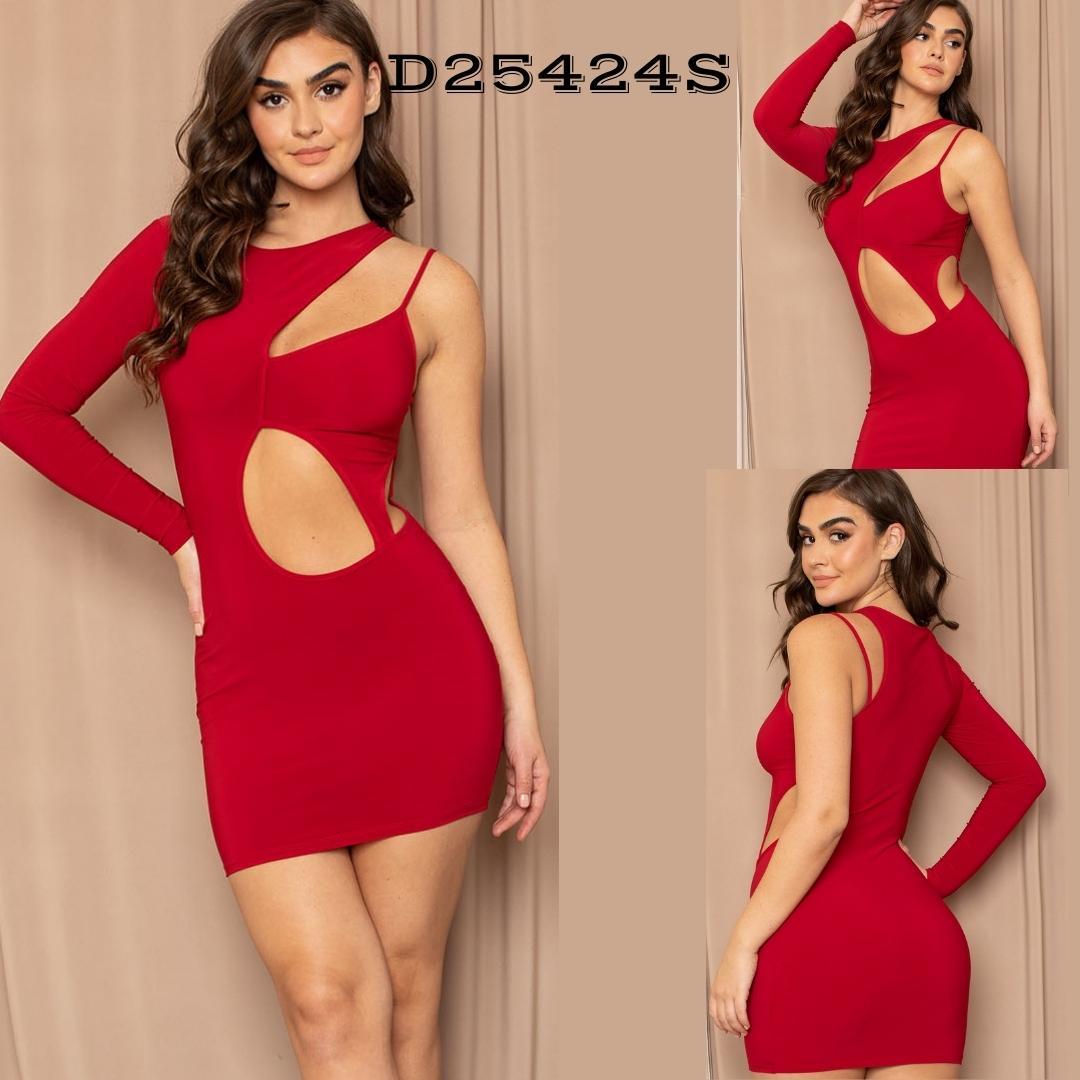 Ref. 003 -D25424S Vestido corto de fiesta - Ropa Colombiana