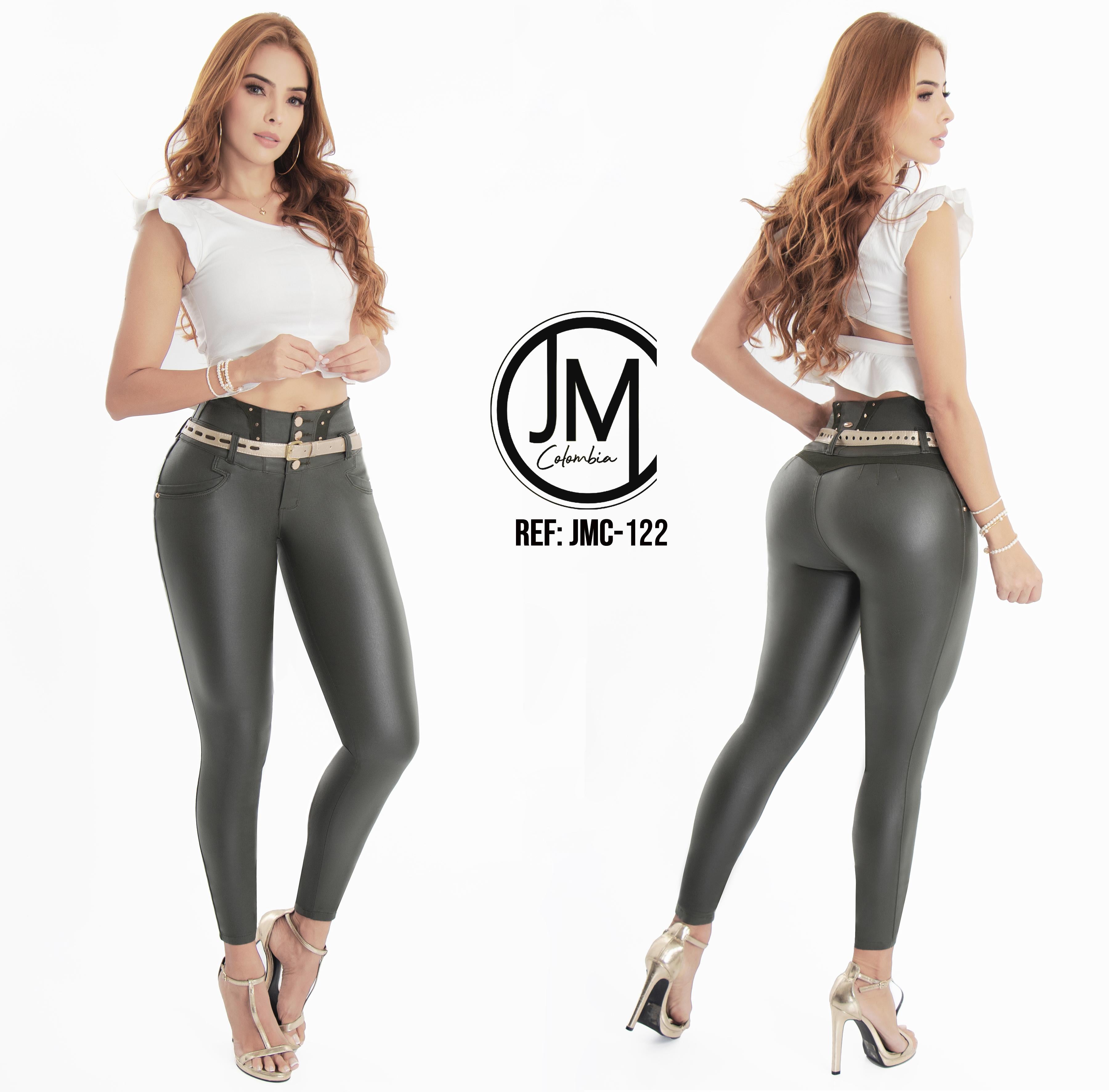 Ref. 037 -JMC122 Oferta Pantalon Vaquero Jean para dama con efecto levantacola - Ropa Colombiana