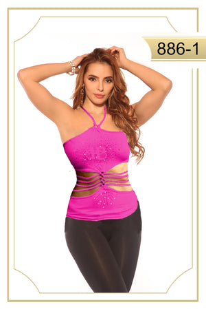 Ref. 004 -886 BLUSA MODA CEREZA - Ropa Colombiana