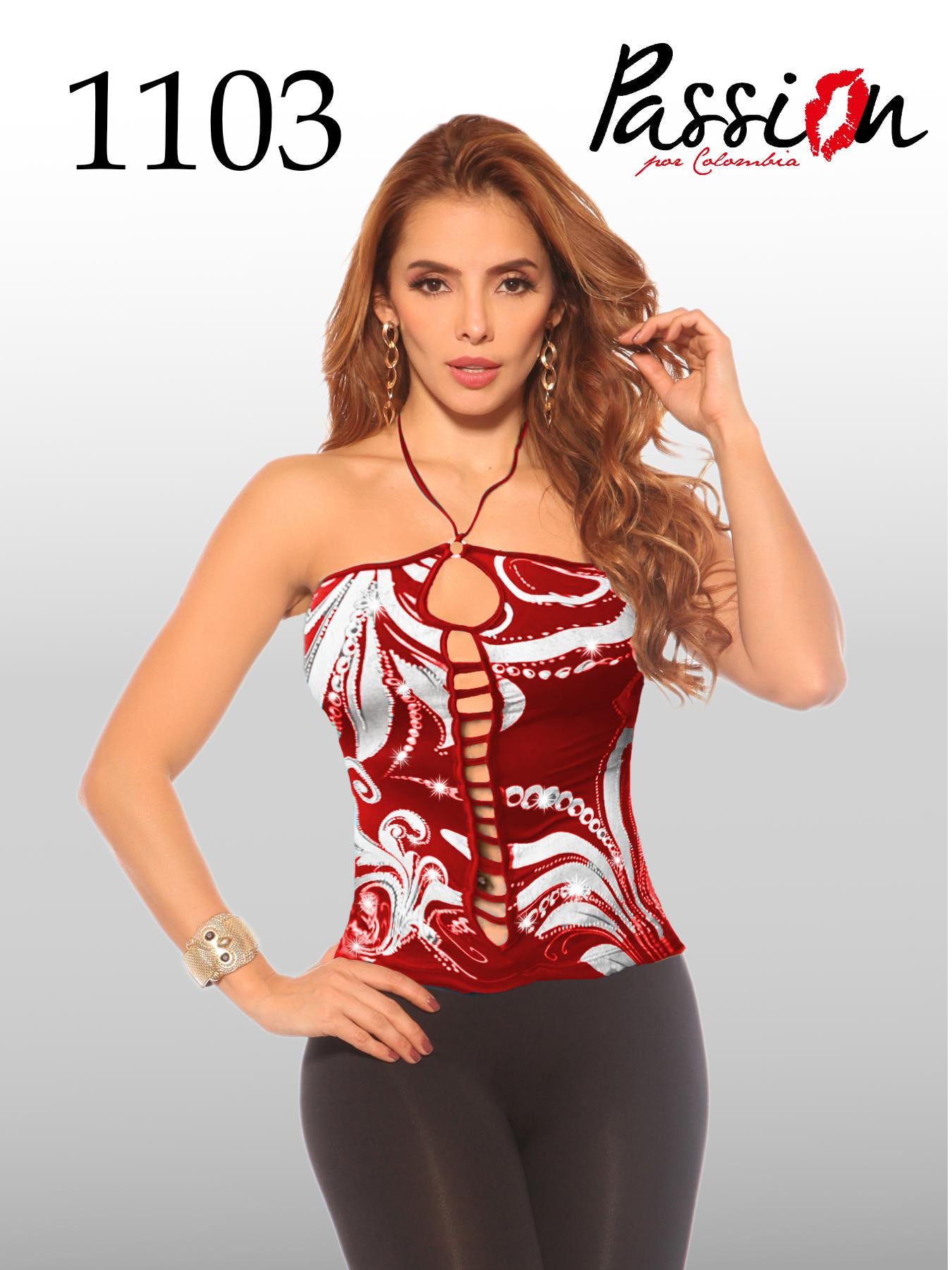 Ref. 003 -1103 Blusa Sexy Estampada - Ropa Colombiana