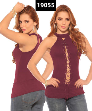 Ref. 004 -19055 BLUSA MANGA LARGA COLOMBIANA - Ropa Colombiana